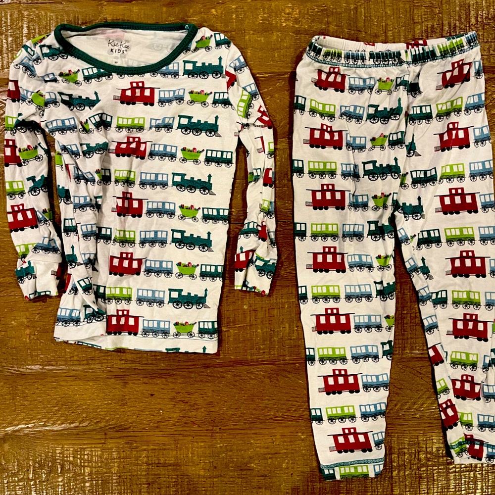 Kickee Pants 3T “trains” pajamas